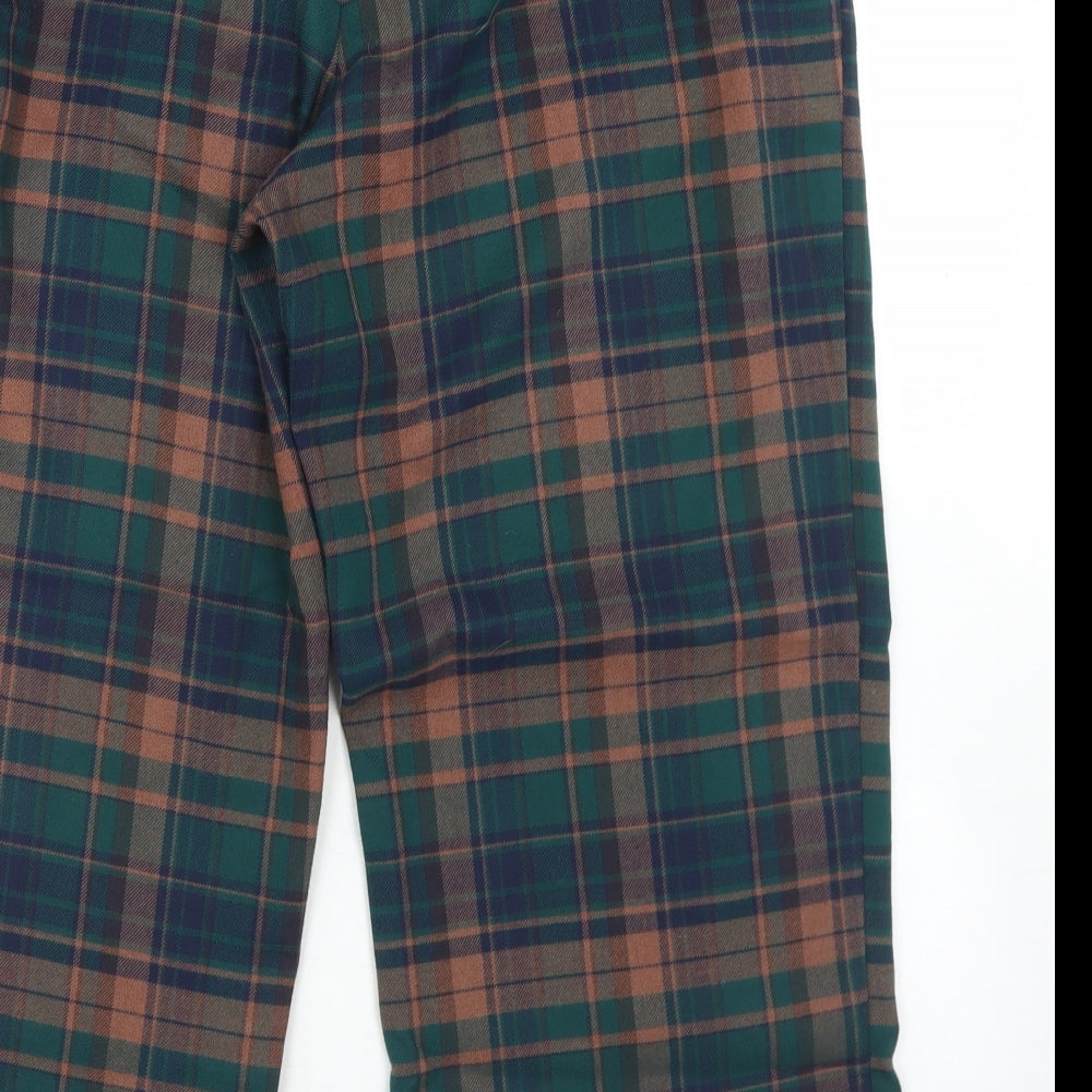 New Look Womens Multicoloured Plaid Polyester Pedal Pusher Trousers Size 10 L24 in Regular
