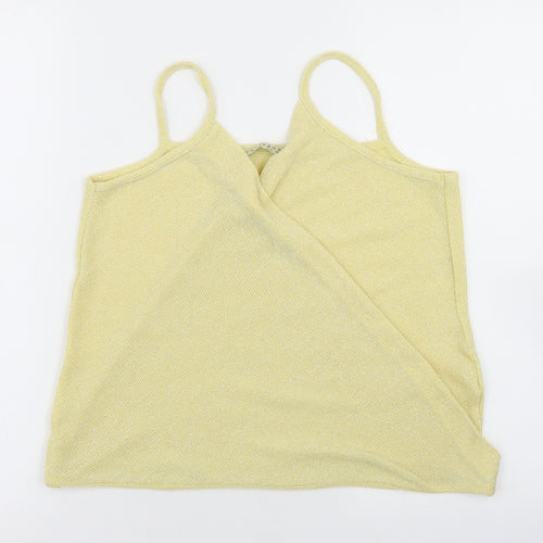 Innocence Womens Yellow  Polyester Camisole T-Shirt Size 10 V-Neck