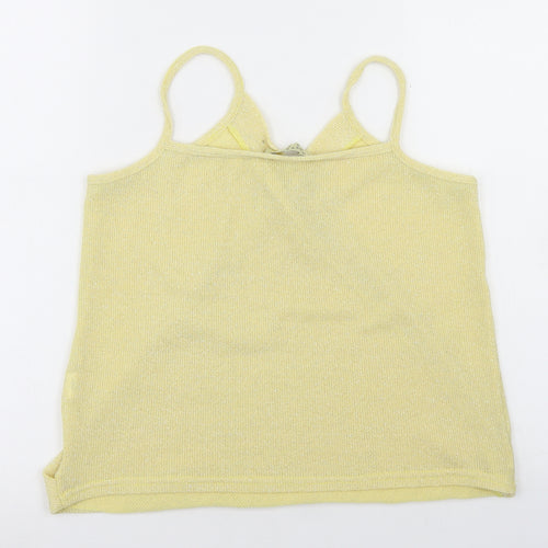 Innocence Womens Yellow  Polyester Camisole T-Shirt Size 10 V-Neck
