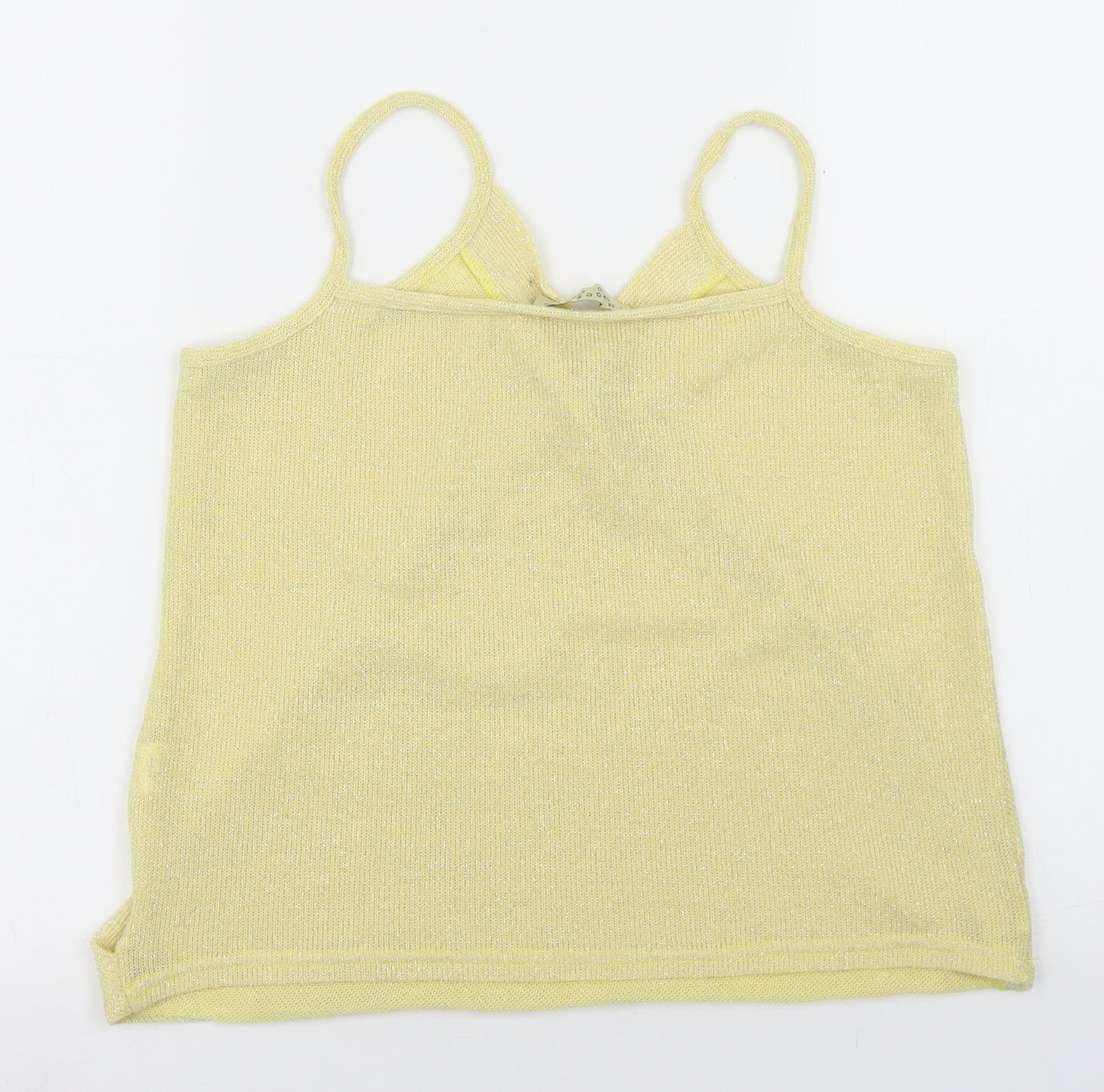 Innocence Womens Yellow  Polyester Camisole T-Shirt Size 10 V-Neck