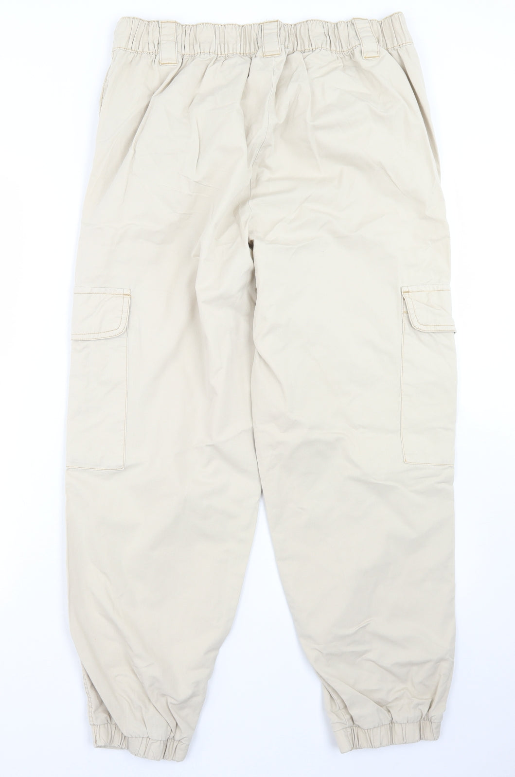 George Womens Beige  Cotton Cargo Trousers Size 16 L25 in Regular Button