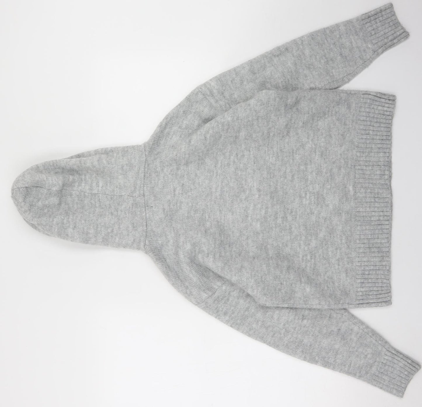 New Look Womens Grey  Acrylic Full Zip Hoodie Size M  Zip
