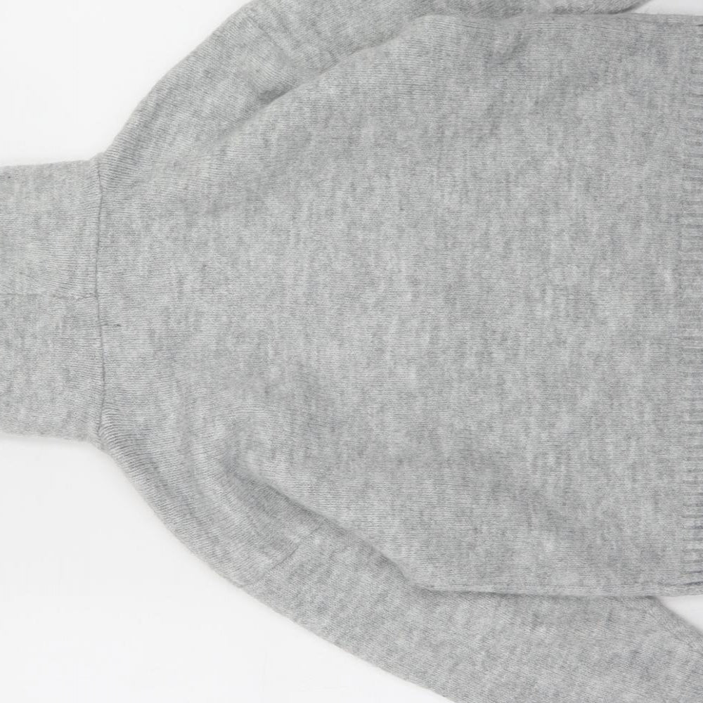 New Look Womens Grey  Acrylic Full Zip Hoodie Size M  Zip