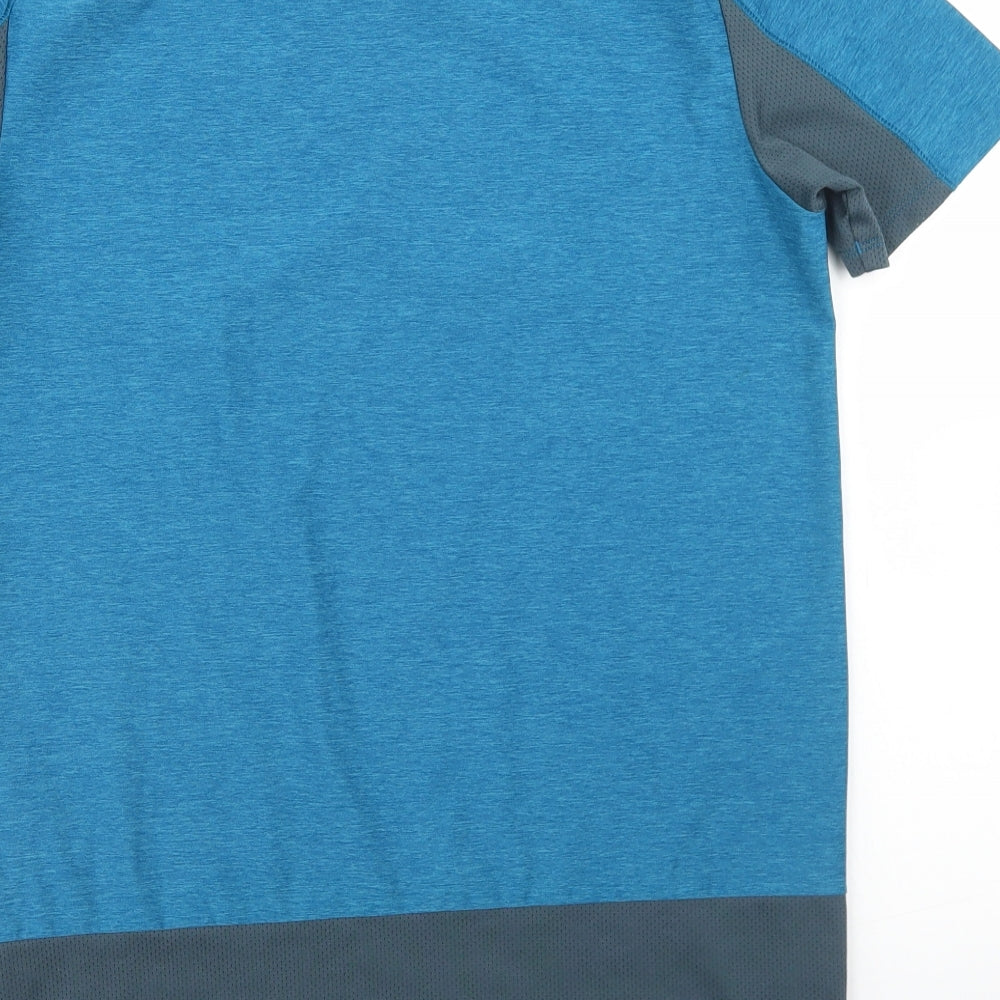 Under armour Mens Blue  Polyester Basic T-Shirt Size S Round Neck