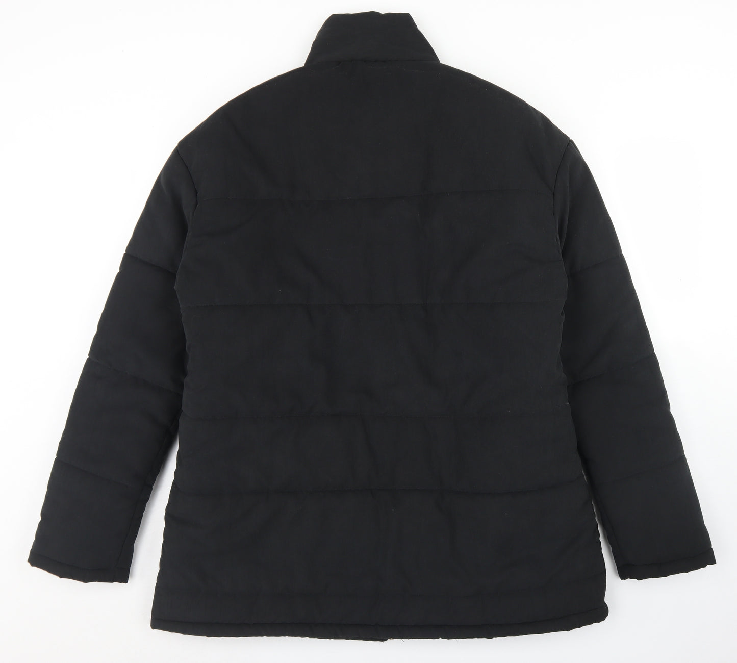 PRETTYLITTLETHING Womens Black   Puffer Jacket Jacket Size 10  Zip