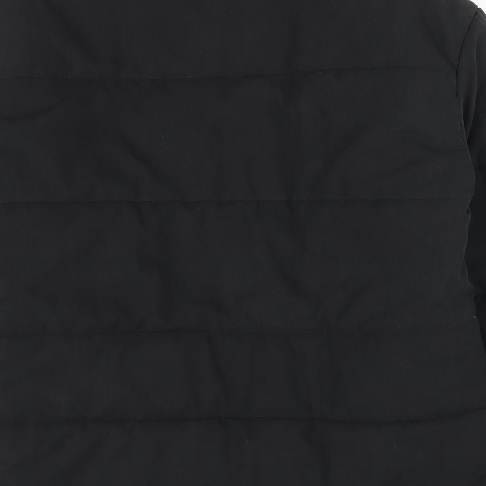 PRETTYLITTLETHING Womens Black   Puffer Jacket Jacket Size 10  Zip