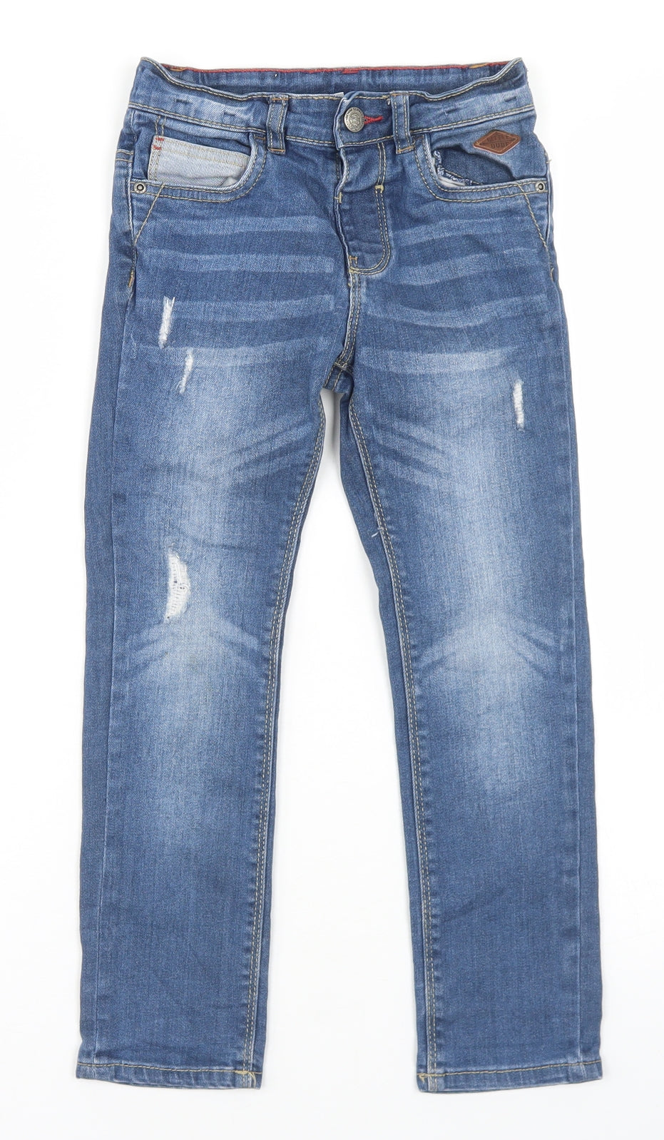 TU Boys Blue  Cotton Skinny Jeans Size 5-6 Years  Regular Button
