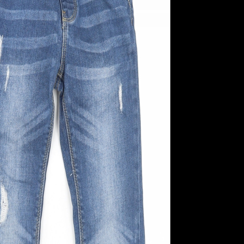 TU Boys Blue  Cotton Skinny Jeans Size 5-6 Years  Regular Button
