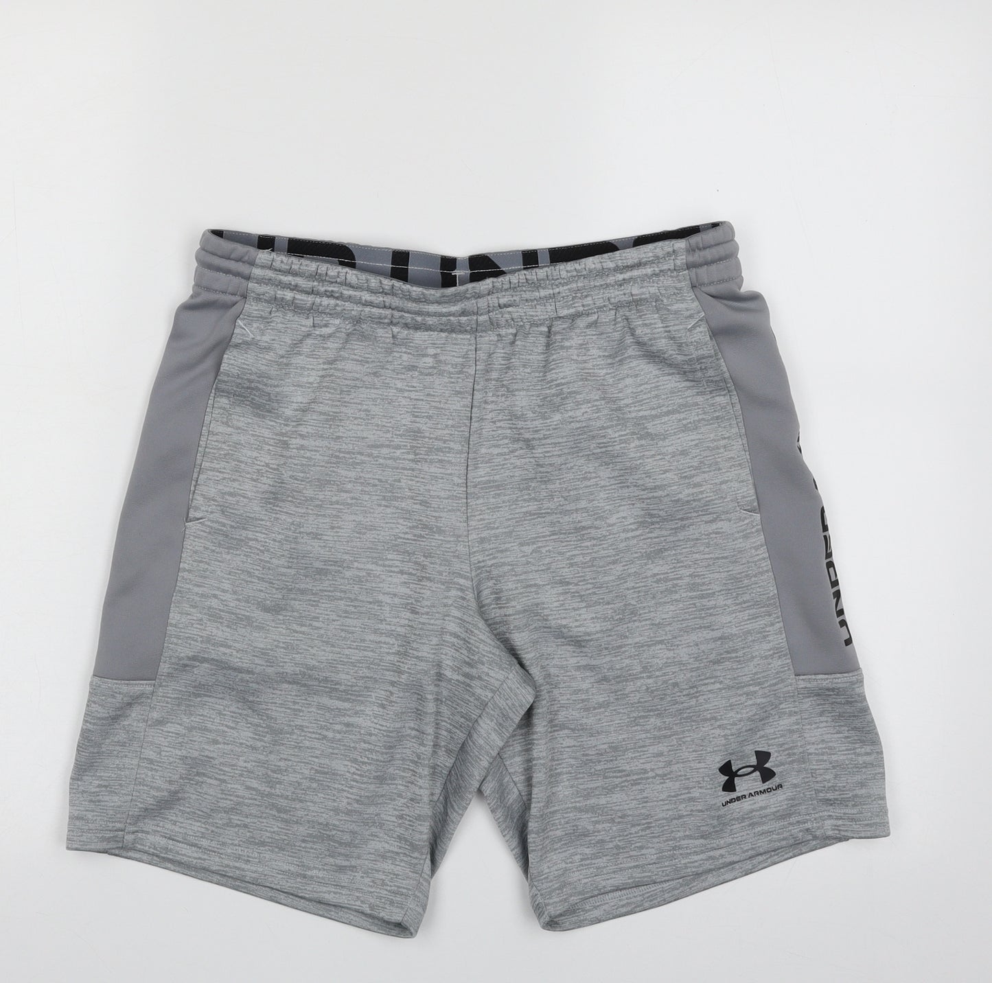 Under armour Boys Grey  100% Polyester Sweat Shorts Size 13-14 Years  Regular Drawstring - Size XL ;158-166cm