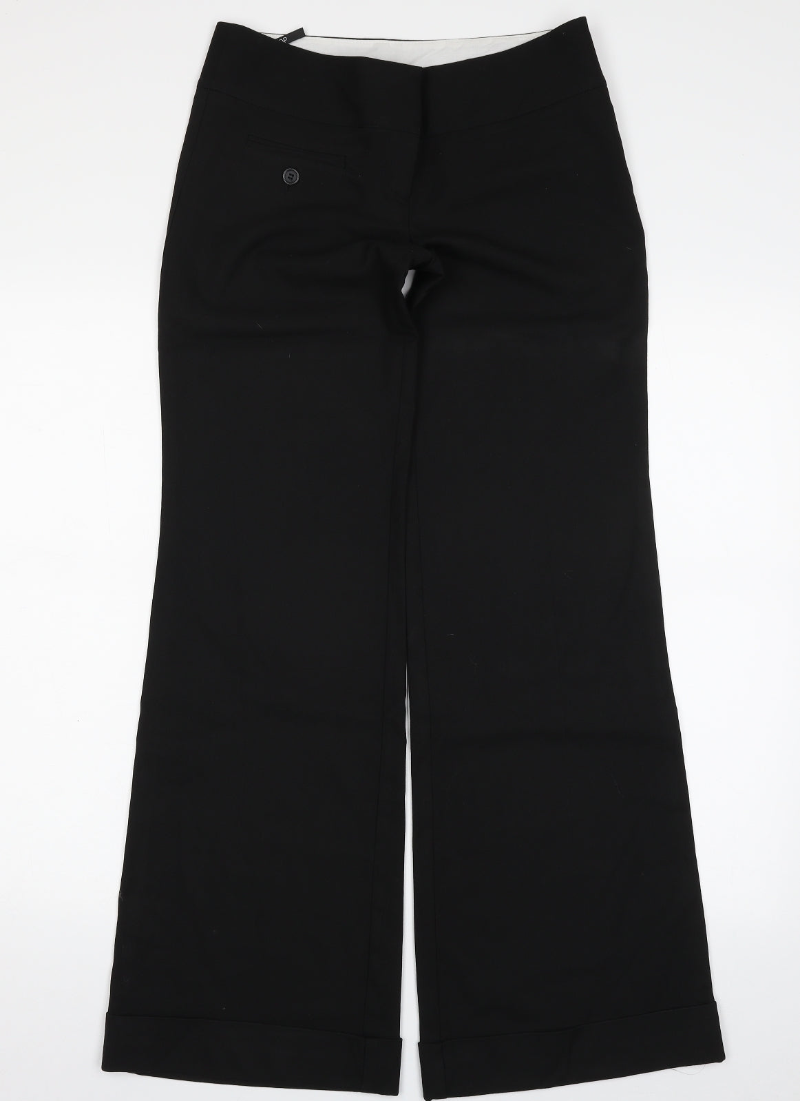 Topshop Womens Black  Polyester Trousers  Size 8 L32 in Regular Zip