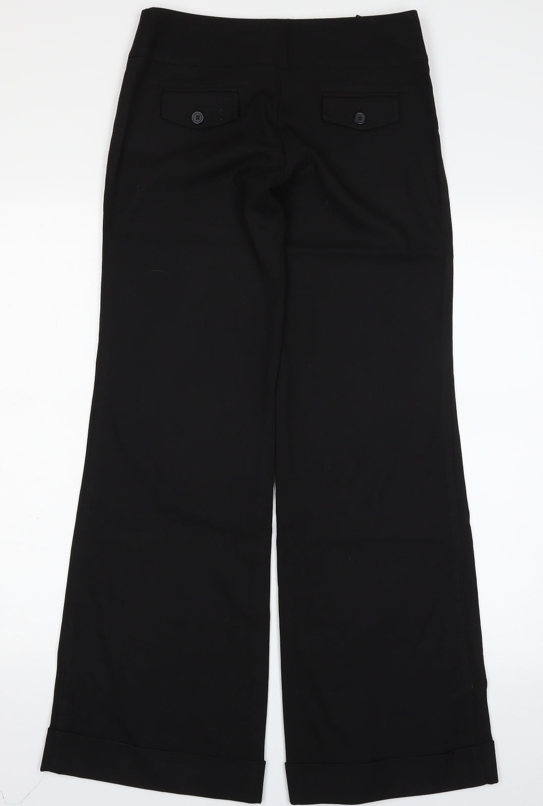 Topshop Womens Black  Polyester Trousers  Size 8 L32 in Regular Zip