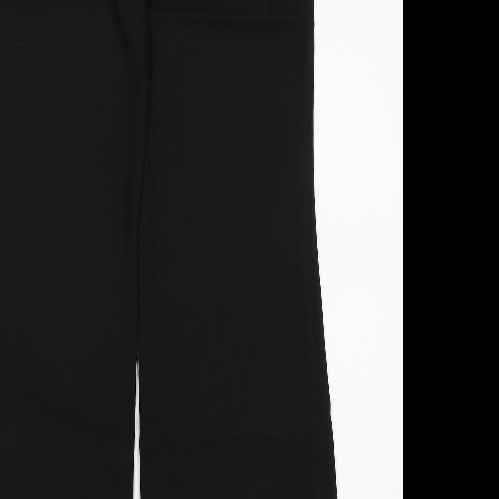 Topshop Womens Black  Polyester Trousers  Size 8 L32 in Regular Zip