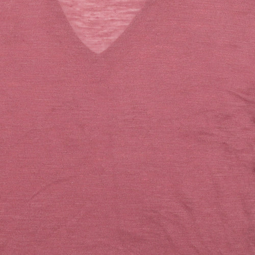 NEXT Womens Pink V-Neck  Acrylic Vest Jumper Size 12   - Cap Sleeve