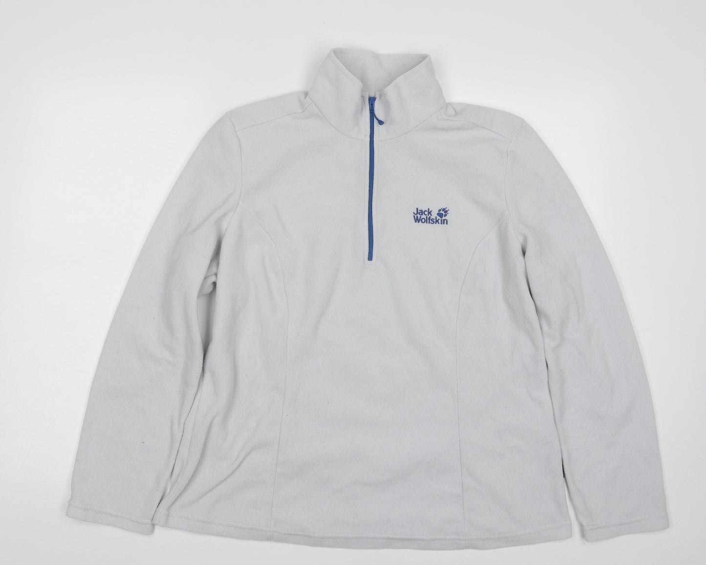 Jack Wolfskin Womens Grey  100% Polyester Pullover Sweatshirt Size 18  Zip - Tecnopile