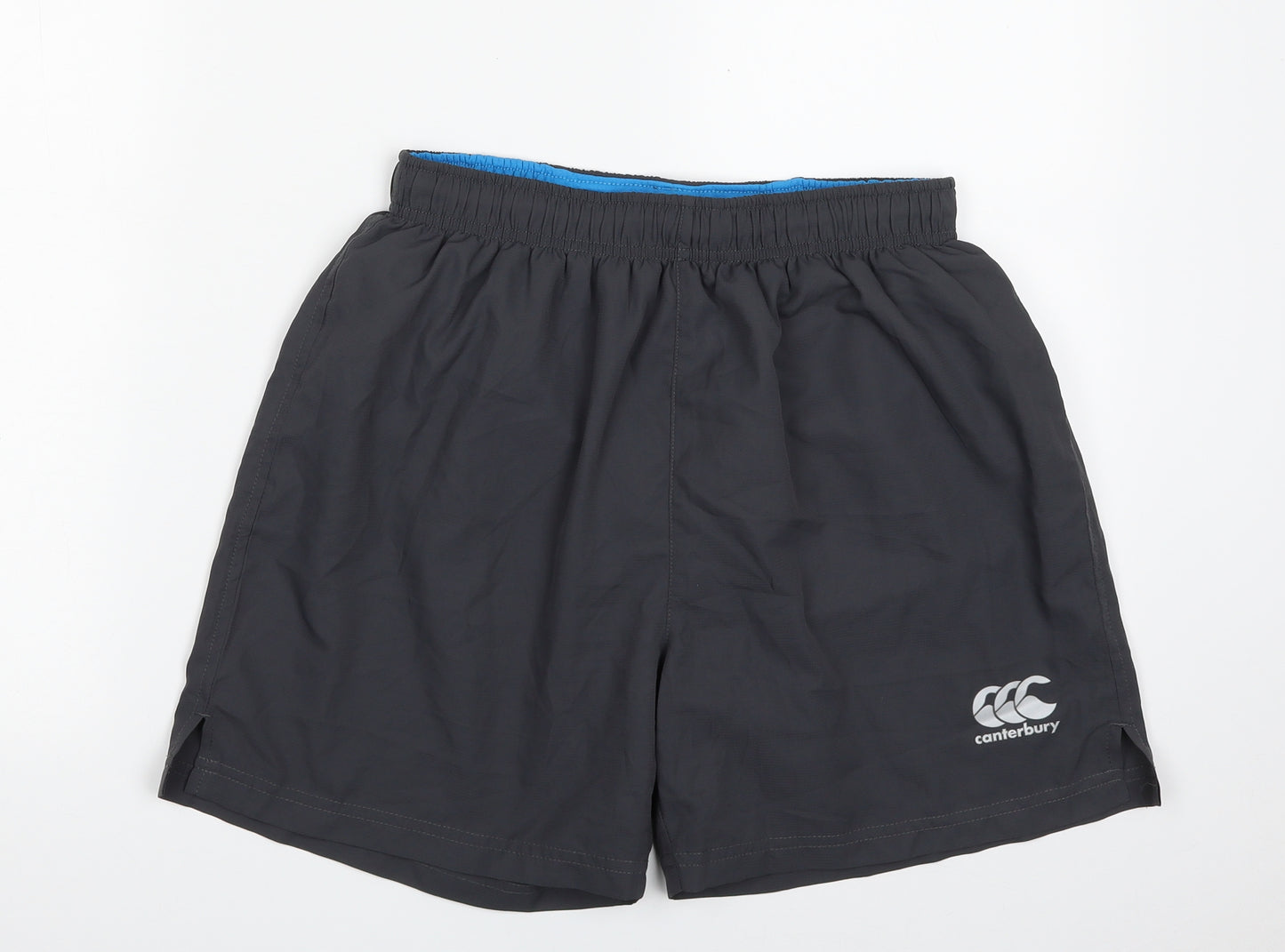 Canterbury Mens Grey  Polyester Sweat Shorts Size M  Regular Drawstring - VAPODRI