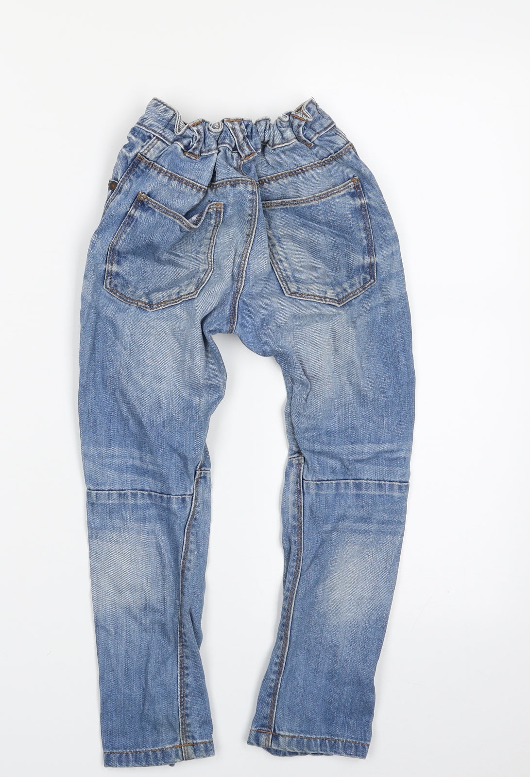 George Boys Blue  100% Cotton Tapered Jeans Size 4-5 Years  Slim Button