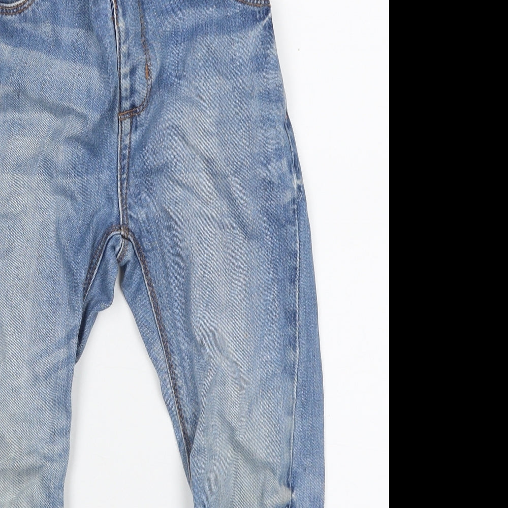 George Boys Blue  100% Cotton Tapered Jeans Size 4-5 Years  Slim Button