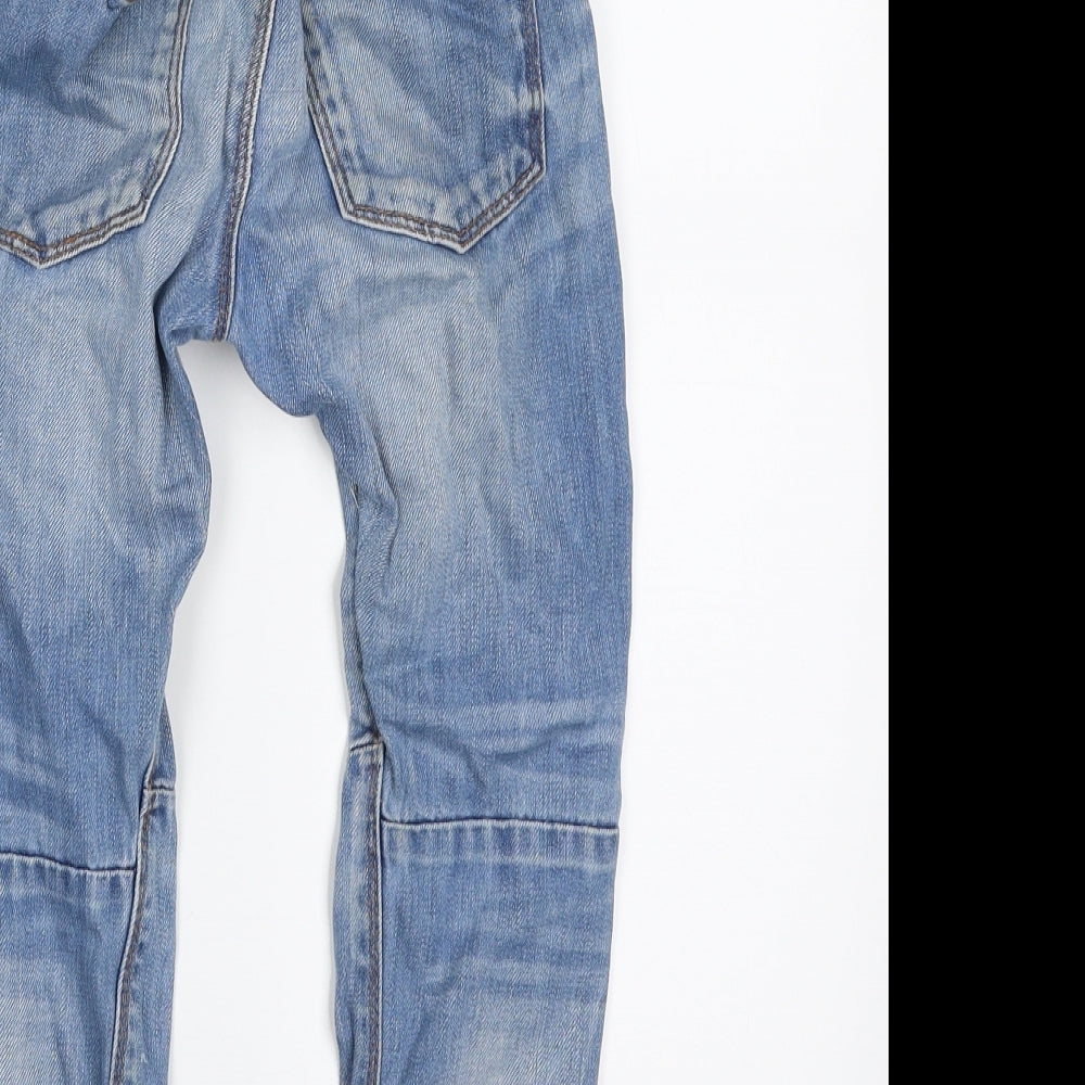 George Boys Blue  100% Cotton Tapered Jeans Size 4-5 Years  Slim Button