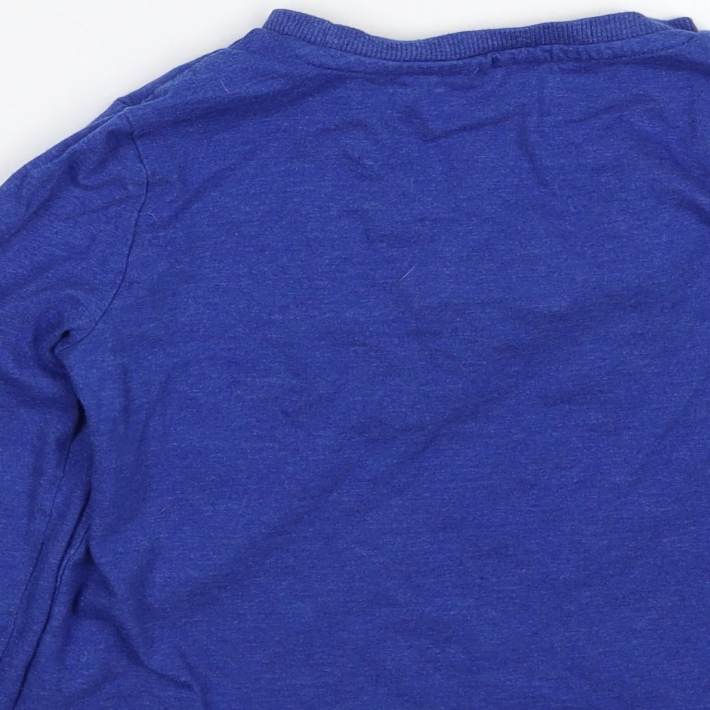 F&F Boys Blue  Cotton Pullover T-Shirt Size 4-5 Years Crew Neck Pullover - BATMAN