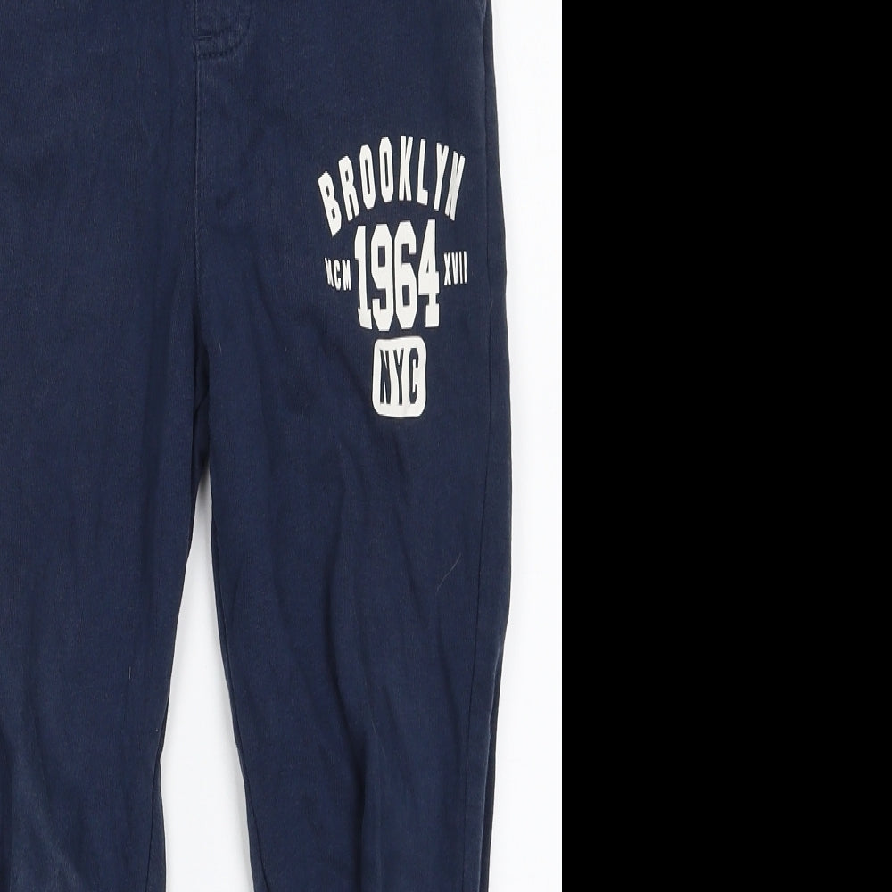 George Boys Blue  Cotton Jogger Trousers Size 7-8 Years  Regular  - Brooklyn