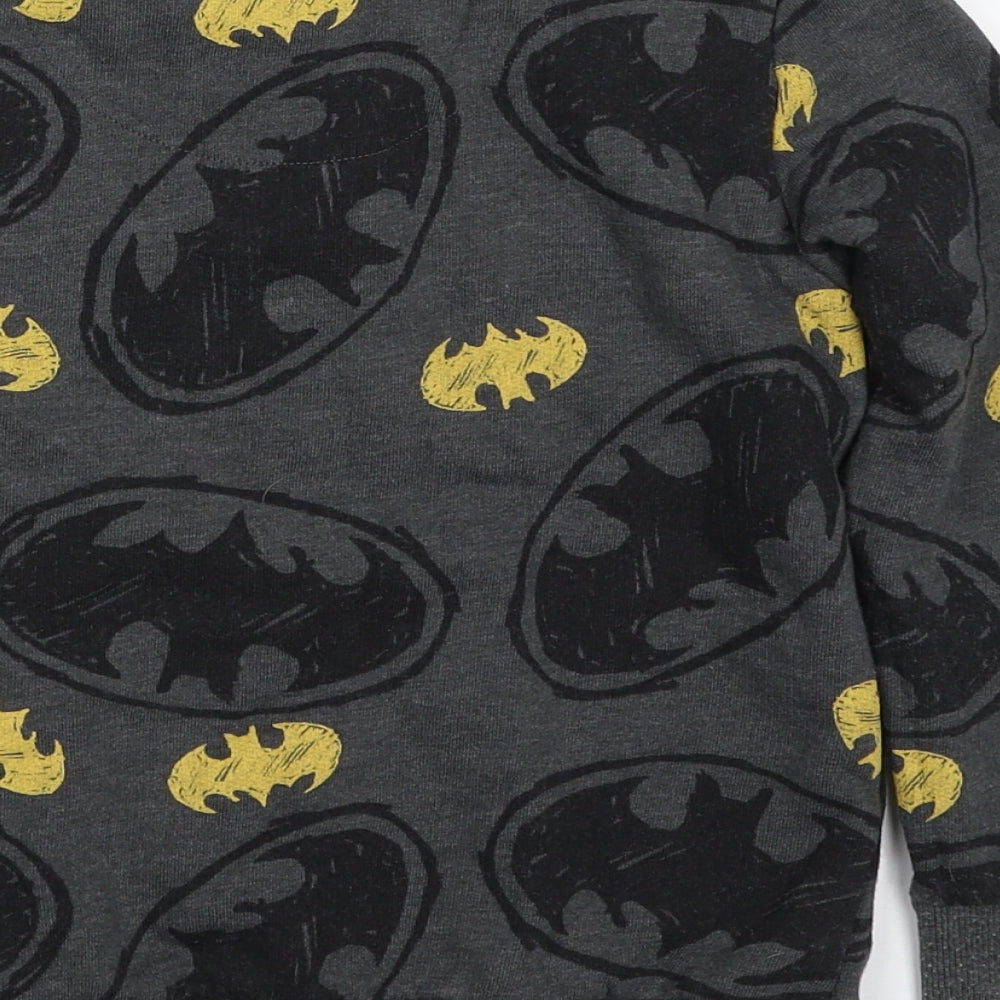 F&F Boys Grey  Cotton Pullover Sweatshirt Size 6-7 Years  Pullover - BATMAN