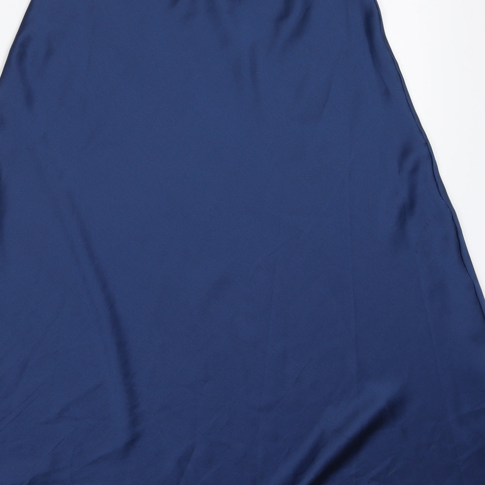 Nasty Gal Womens Blue  Polyester A-Line Skirt Size M   Zip