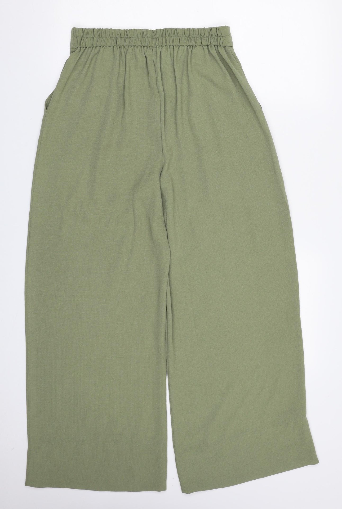 Primark Womens Green  Polyester Trousers  Size 8 L28 in Regular