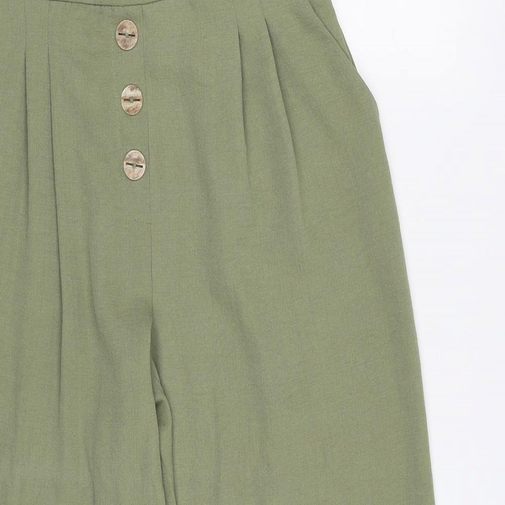 Primark Womens Green  Polyester Trousers  Size 8 L28 in Regular