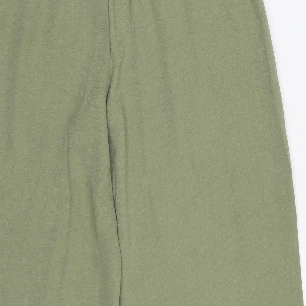 Primark Womens Green  Polyester Trousers  Size 8 L28 in Regular