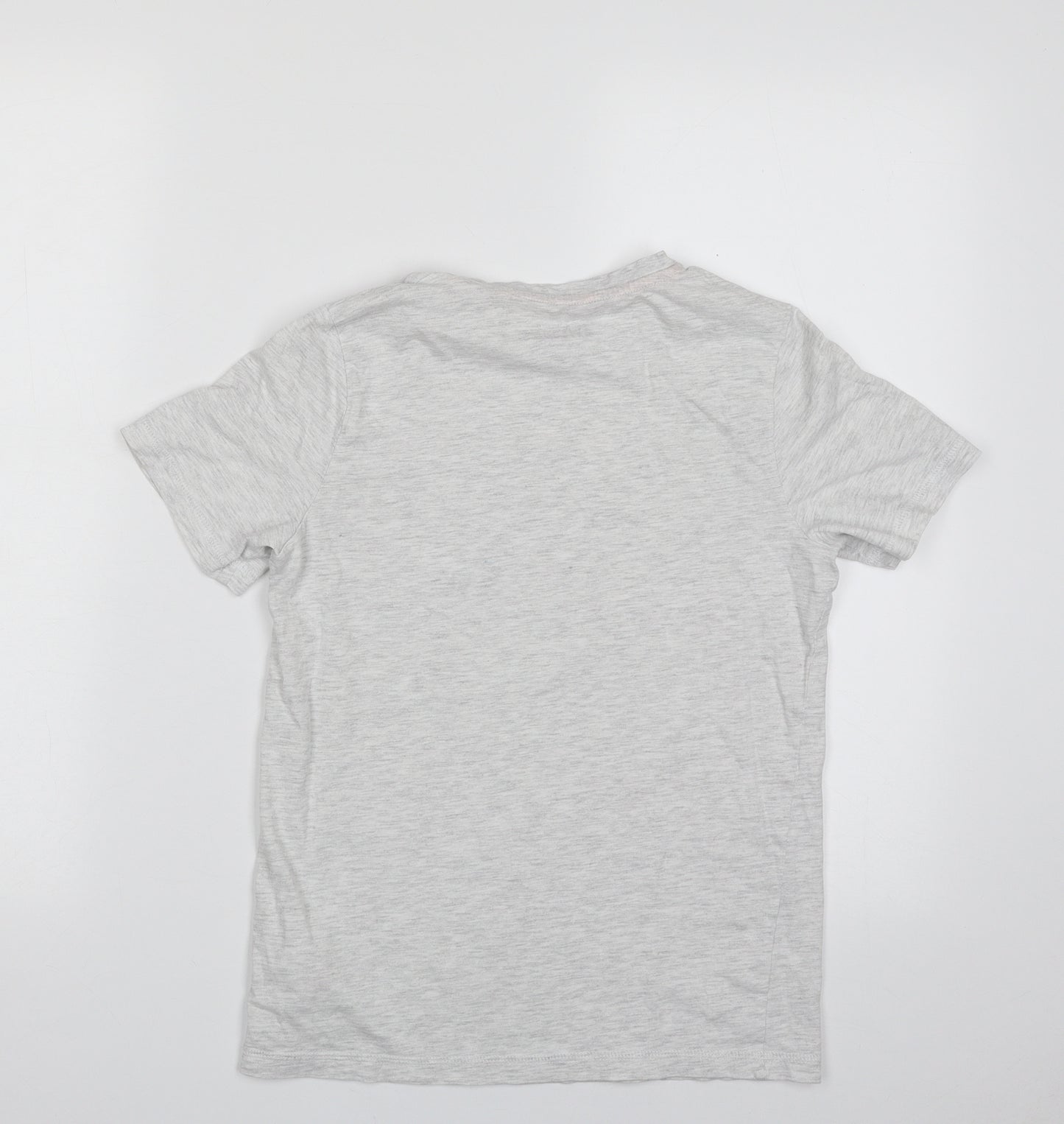 F&F Boys Grey  Cork Pullover T-Shirt Size 10-11 Years Crew Neck Pullover