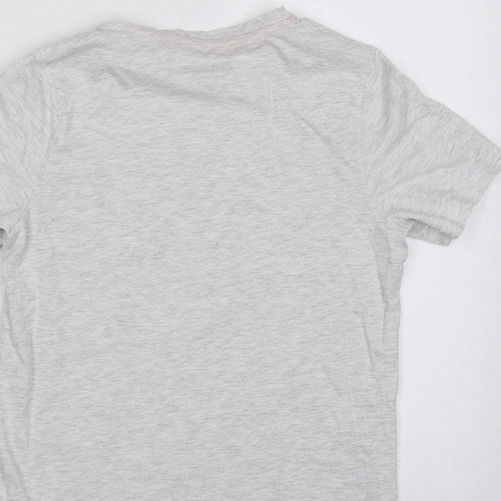 F&F Boys Grey  Cork Pullover T-Shirt Size 10-11 Years Crew Neck Pullover