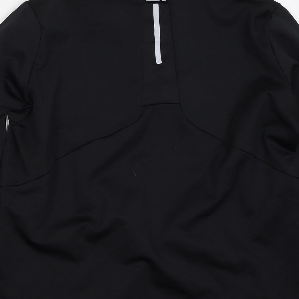 Kalenji Womens Black  Polyester Pullover Sweatshirt Size 18  Zip - Activewear