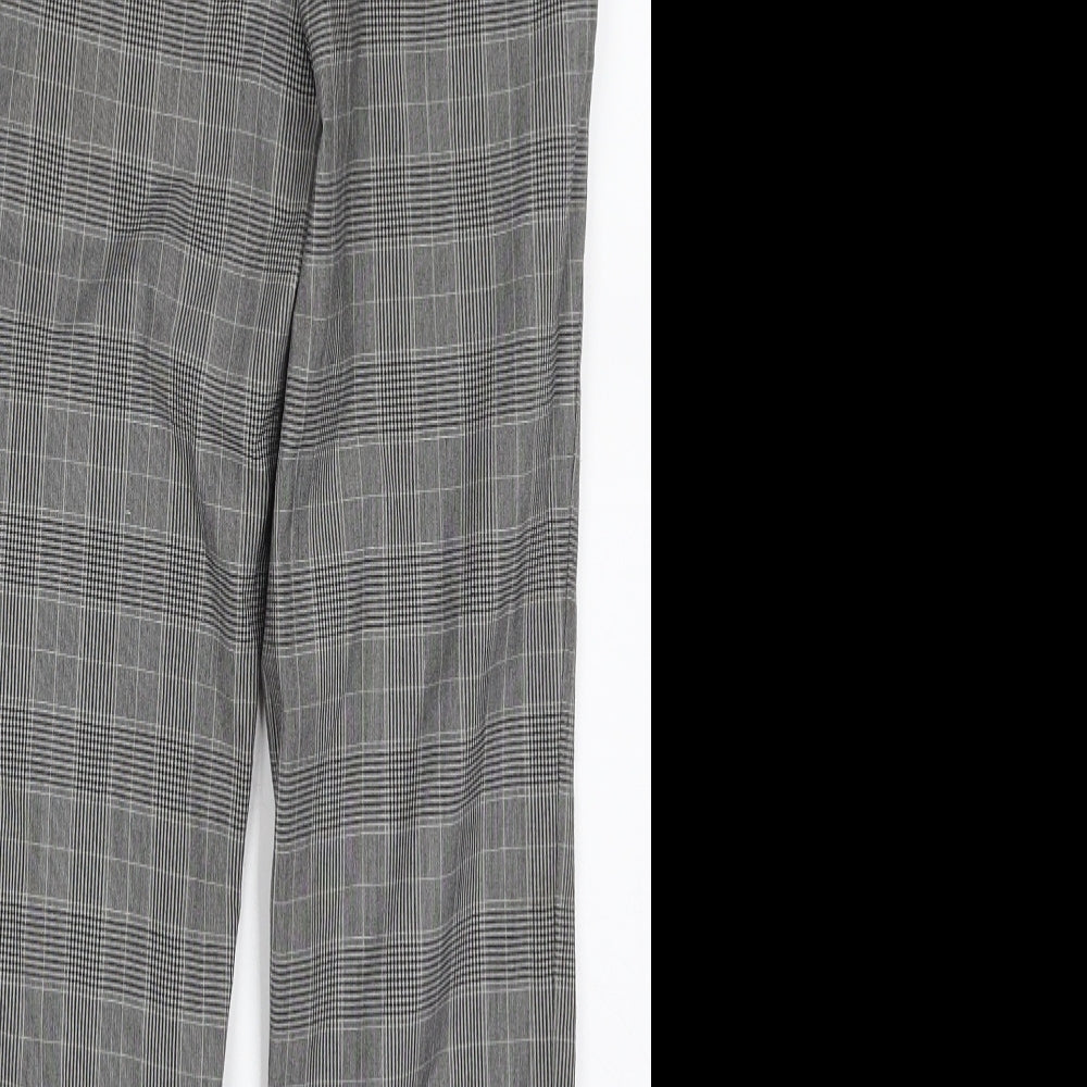 NEXT Boys Grey Plaid Polyester Dress Pants Trousers Size 9 Years  Regular Zip
