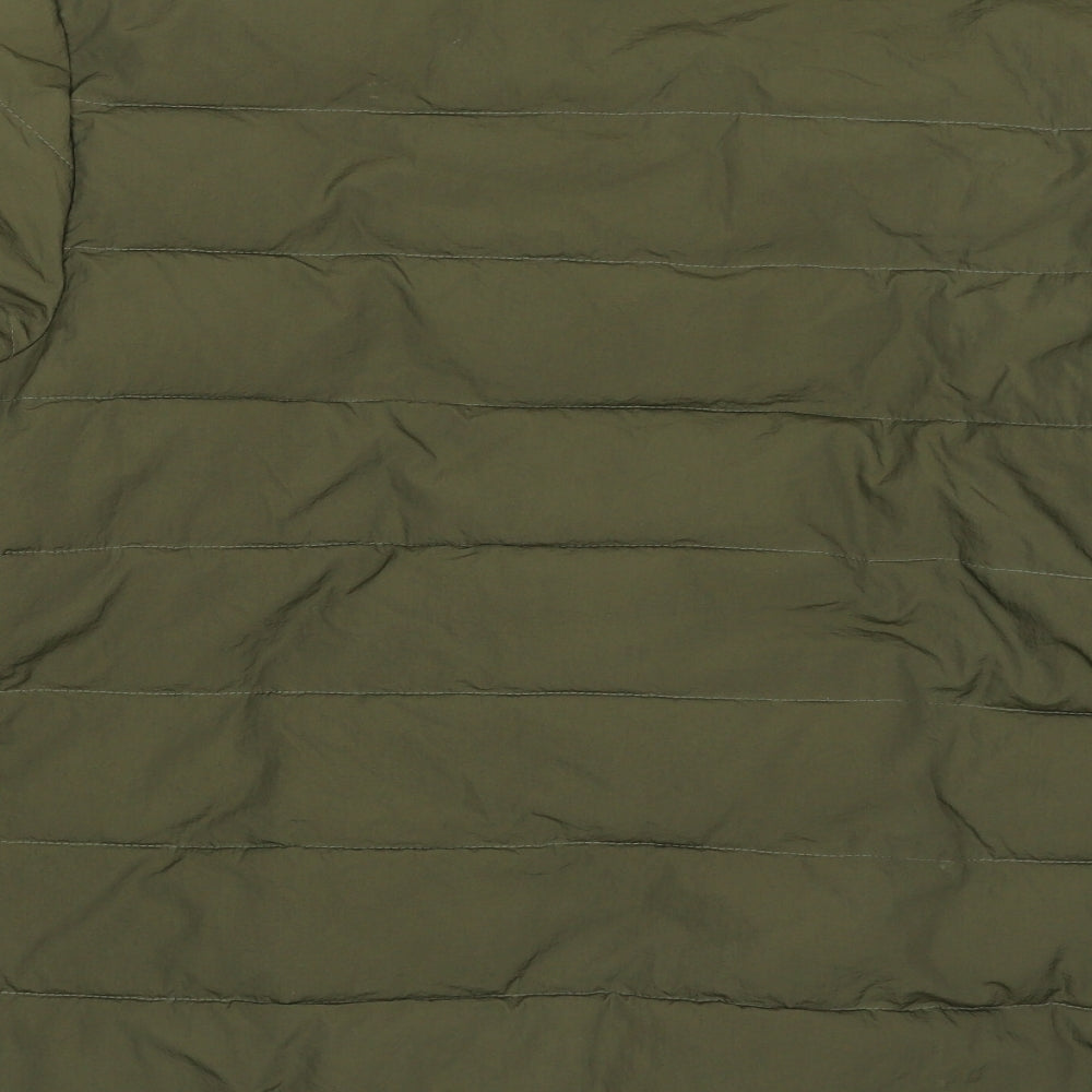 Topman Mens Green   Quilted Jacket Size M  Zip
