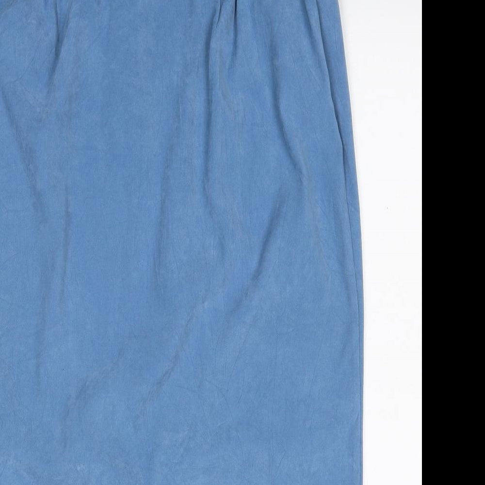 essence Womens Blue  Polyester Straight & Pencil Skirt Size 18   Zip