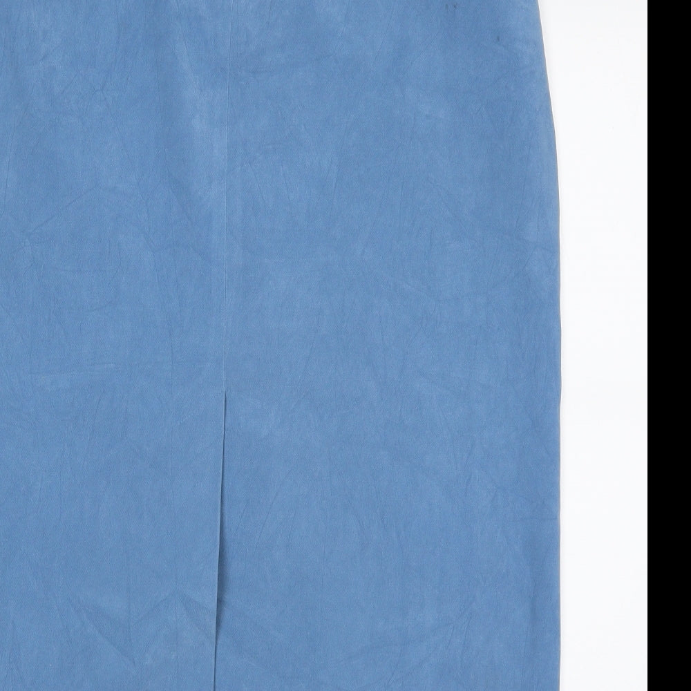 essence Womens Blue  Polyester Straight & Pencil Skirt Size 18   Zip