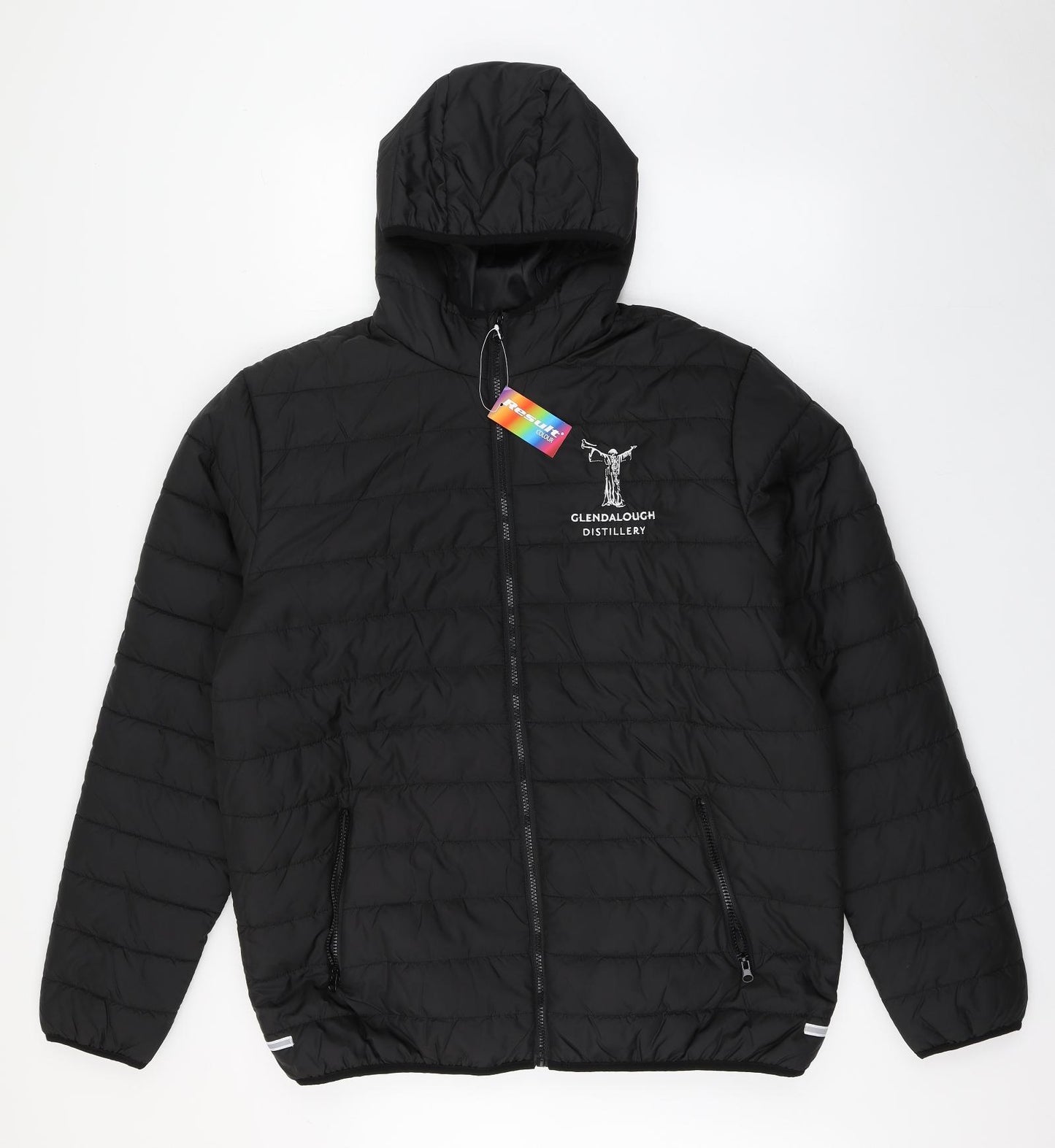 Result Colour Mens Black   Parka Coat Size XL  Zip