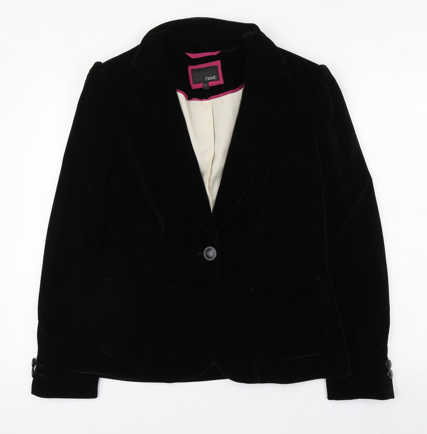 NEXT Womens Black   Jacket Blazer Size 12  Button