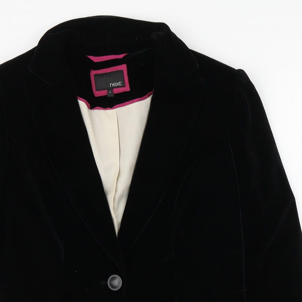 NEXT Womens Black   Jacket Blazer Size 12  Button