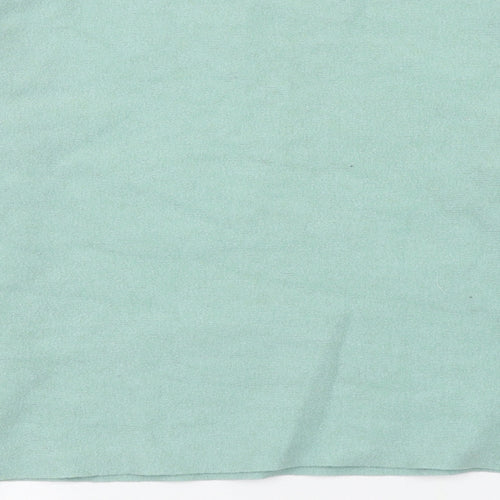 Oasis Womens Green  Viscose Basic T-Shirt Size S Round Neck