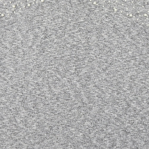 Divided Womens Grey High Neck  Polyester Pullover Jumper Size S