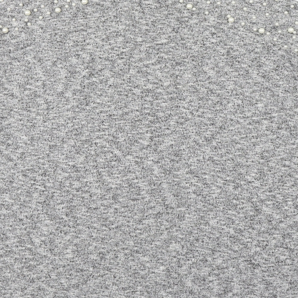 Divided Womens Grey High Neck  Polyester Pullover Jumper Size S