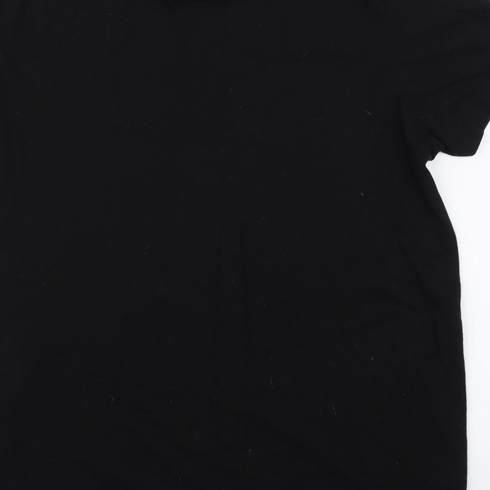 Superdry Mens Black  Cotton  T-Shirt Size L Round Neck