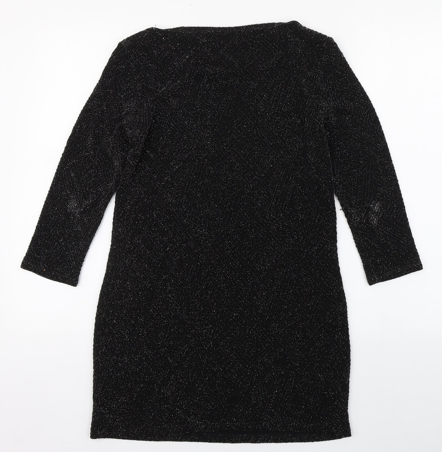 Wallis Womens Black  Nylon Sheath  Size S  Boat Neck Pullover