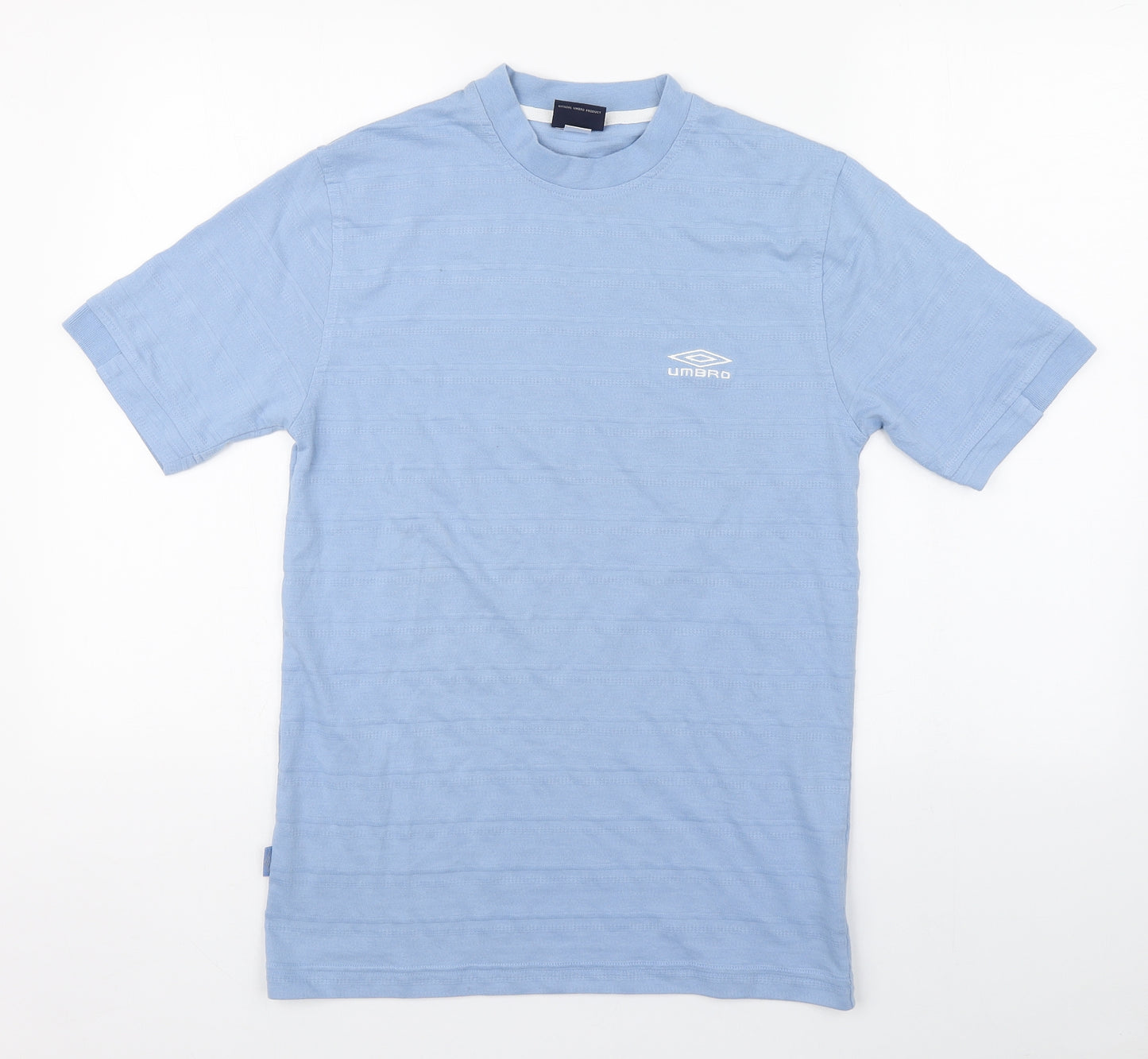 Umbro Mens Blue  Polyester  T-Shirt Size S Round Neck