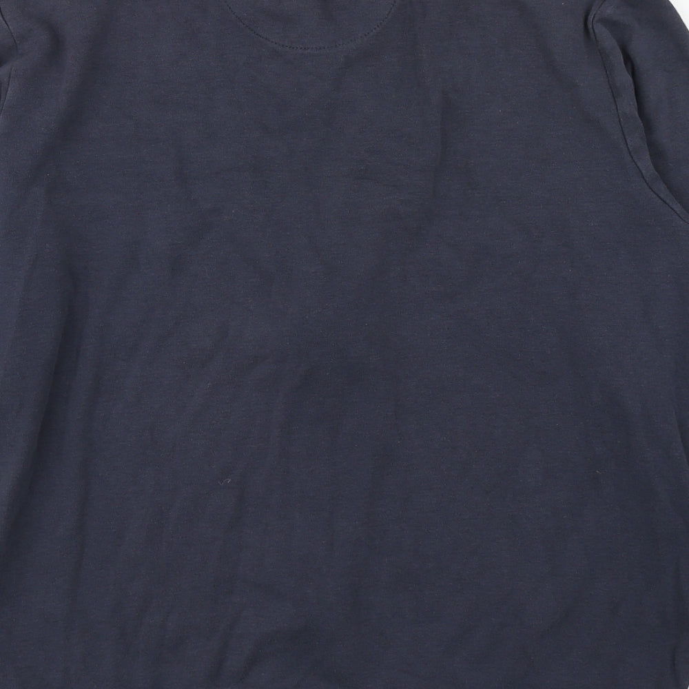 Primark Mens Blue High Neck  Cotton Full Zip Jumper Size M