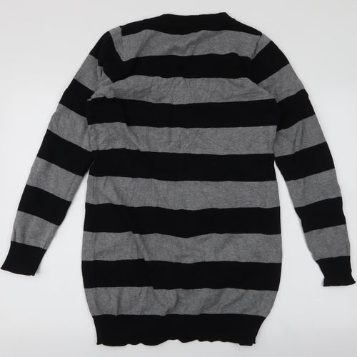 NEXT Womens Multicoloured V-Neck Striped 100% Cotton Pullover Jumper Size 12