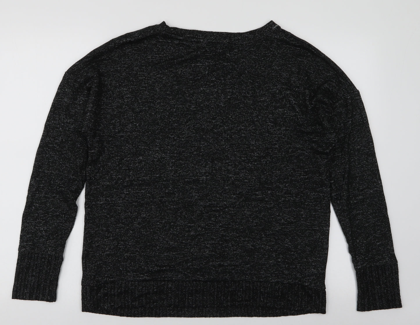 Marks and Spencer Womens Grey Round Neck  Viscose Pullover Jumper Size 12   - Bonjour