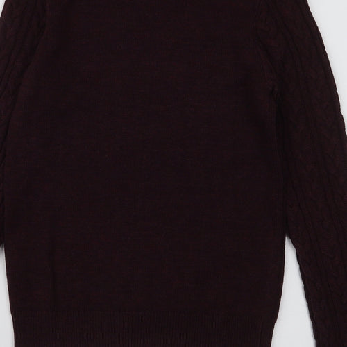 H&M Womens Purple Round Neck  Acrylic Pullover Jumper Size XS