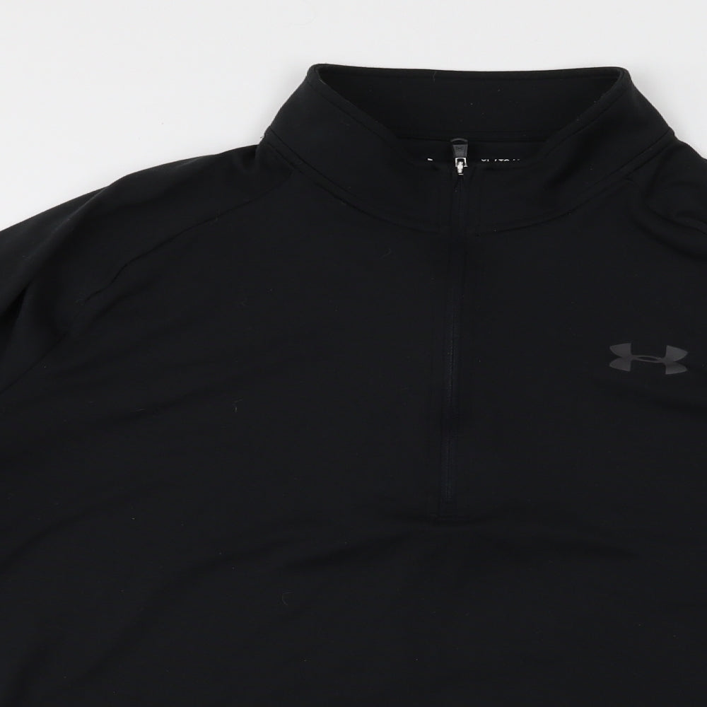 Under armour Mens Black  Polyester Pullover Sweatshirt Size XL